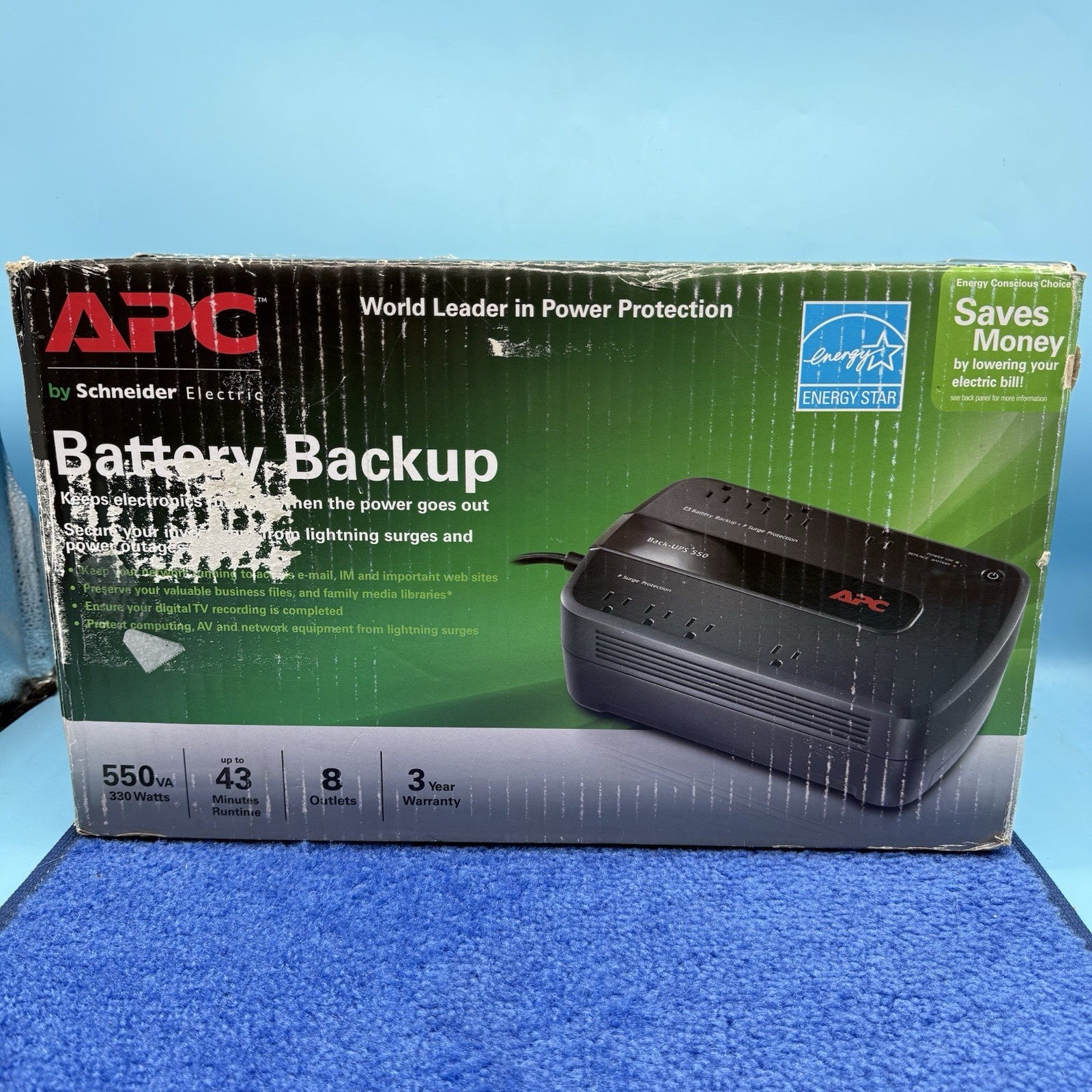 APC Back-UPS ES 550 - Uninterruptible Power Supply (UPS) 550VA with APC Back-UPS ES 550 - Uninterruptible Power Supply (UPS) 550VA with