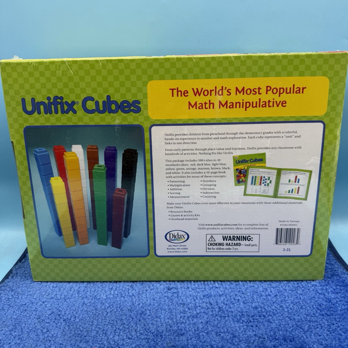 Cube Math Didax Didax Unifix Cubes 300 Interlocking Counting Cubes Activity Booklet Ne ...