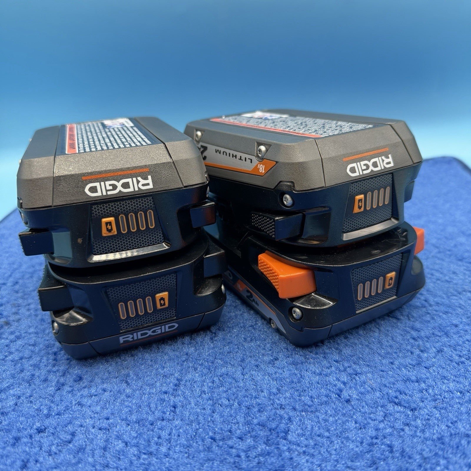 4x Ridgid 18V AC840020 - 18V 2.0 Ah Output Lithium-Ion Battery - DOES ...