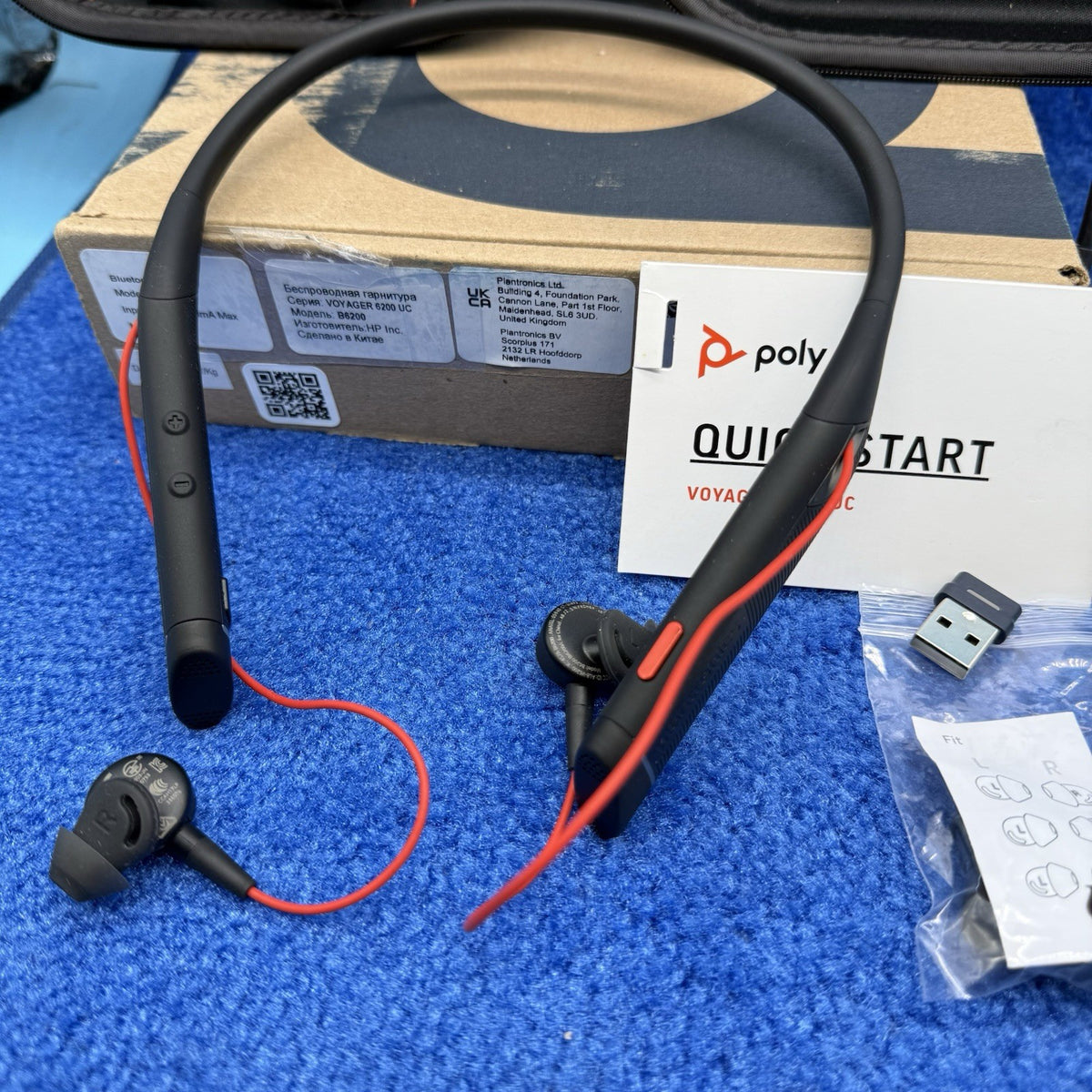 Poly 6200 Poly Voyager 6200 UC - Bluetooth Dual-Ear (Stereo) Earbuds Neckband He ...